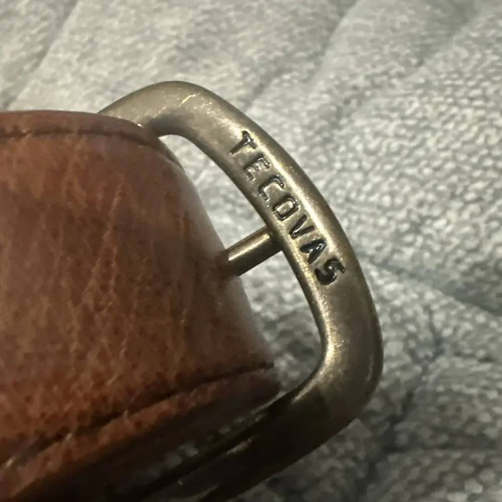 Tecovas Brown Genuine Ostrich Leather Belt Men’s Size 34 - 5 Hole - Handmade